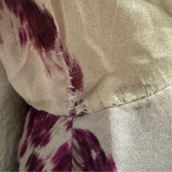 AMUR Laura Floral Silk One Shoulder Dress Size 2 Lavender Purple Asymmetric Hem - Picture 15 of 16